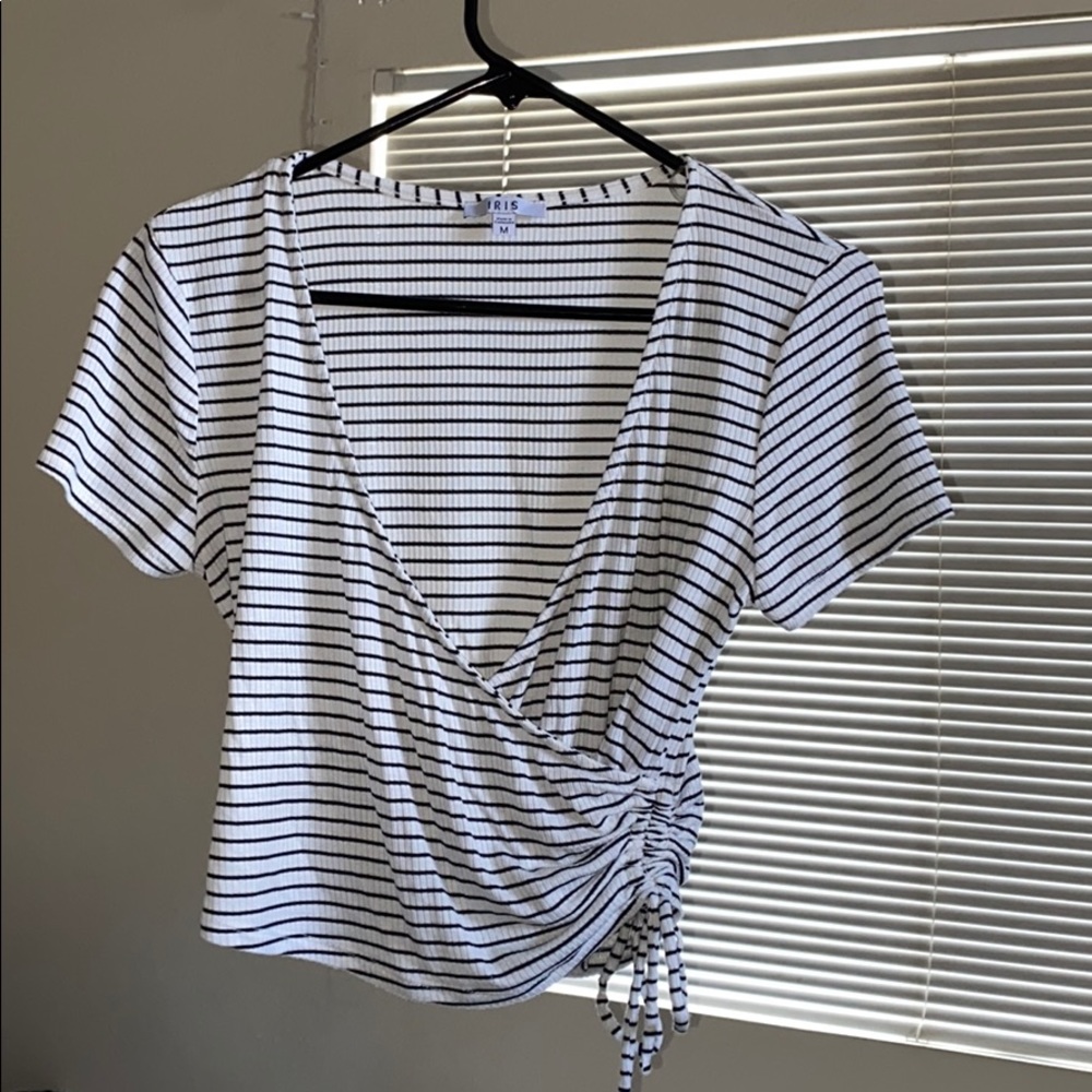Tie Front V-Neck Top